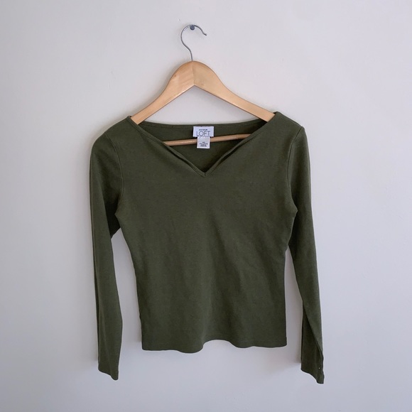 LOFT Tops - Ann Taylor LOFT Womens Green Top
